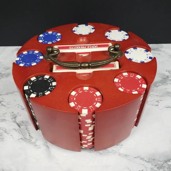 Poker Chip Carousel 200 Chip Set Vintage - Picture 4 of 6